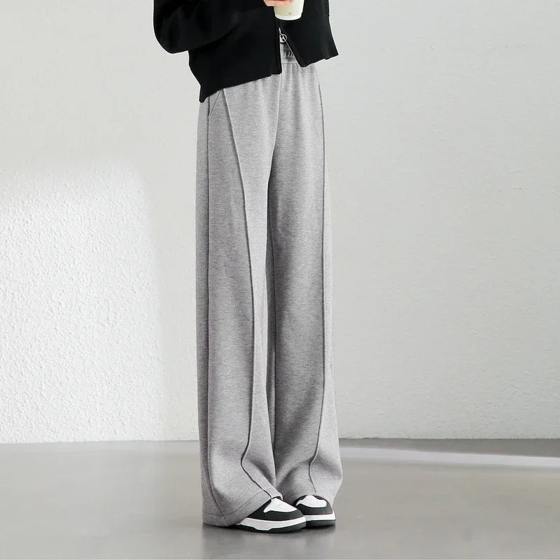 Elastic-Waist Wide-Leg Pants