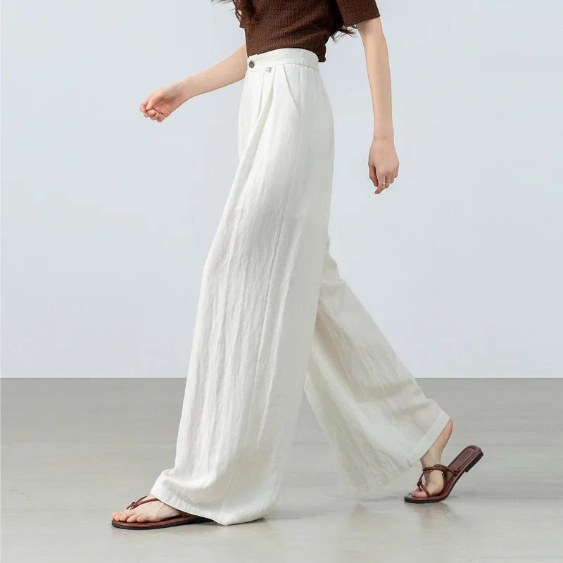 Pleated Wide-Leg Pants