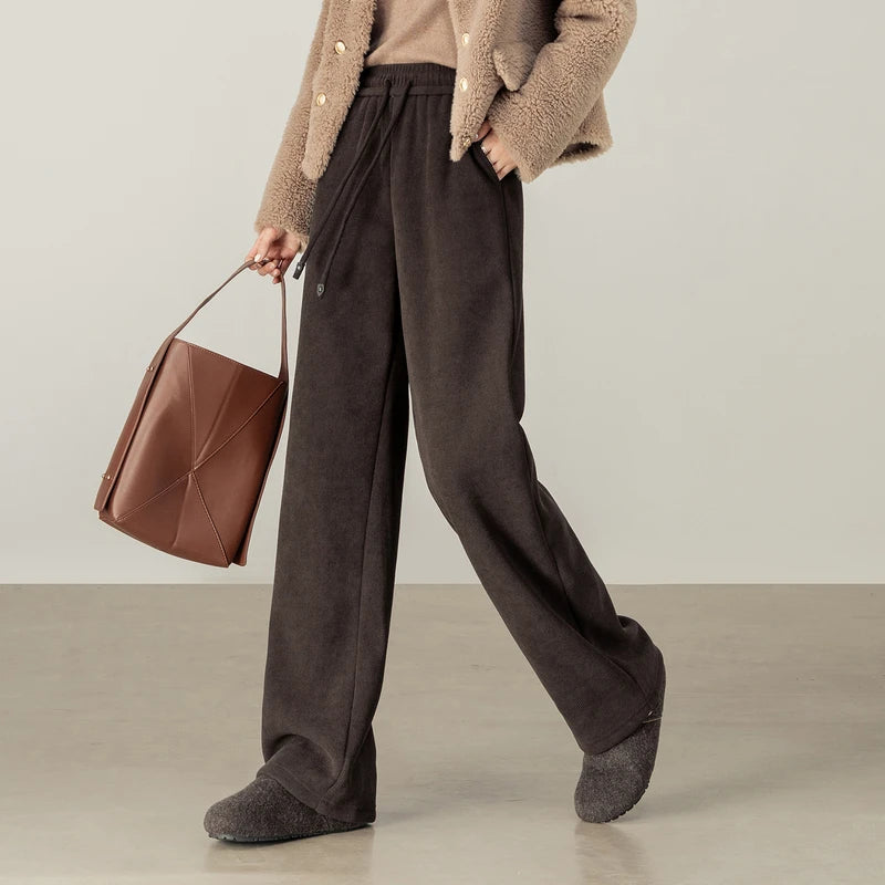 Drawstring Straight-Leg Pants