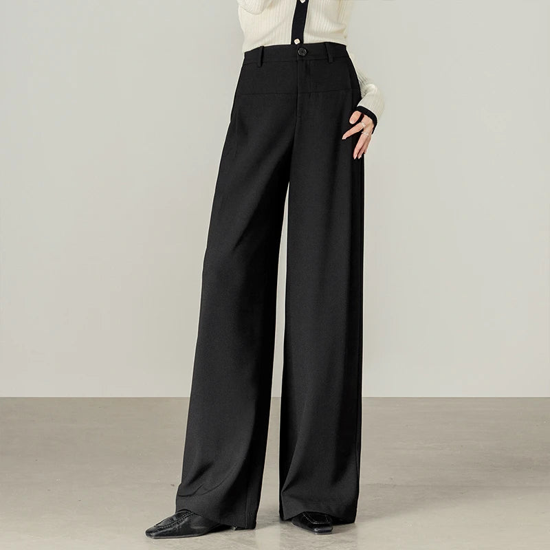 Pleated Wide-Leg Pants