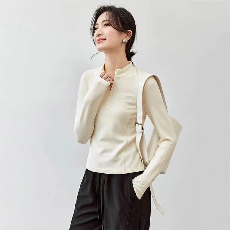 Quarter-Zip Long-Sleeve Top