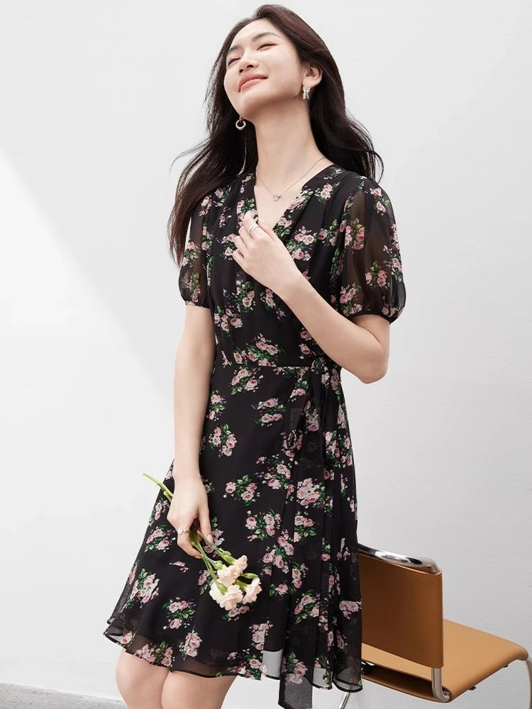 Floral Tie-Waist Dress