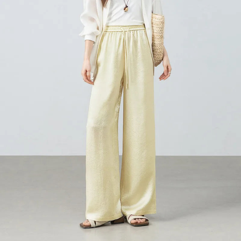 Drawstring Wide-Leg Pants