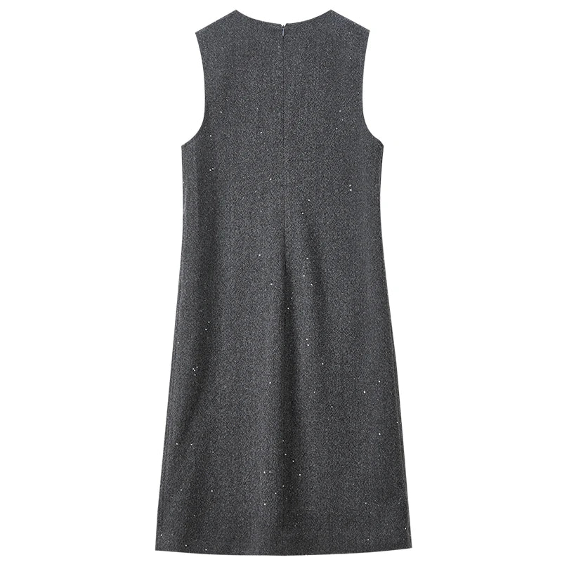 Split-Neck Sleeveless Dress