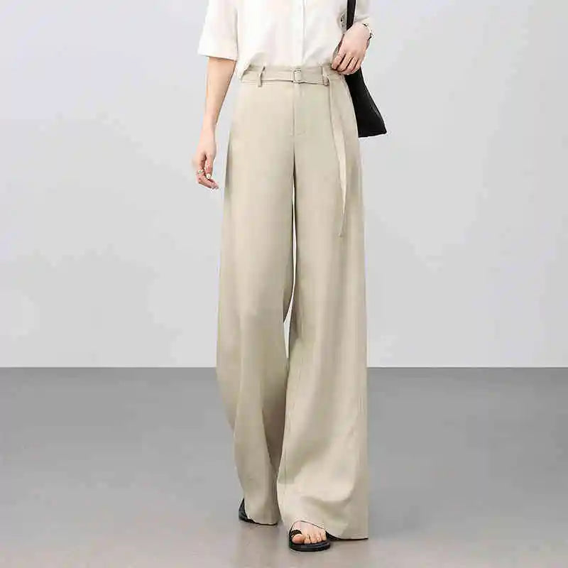 Pleated Wide-Leg Pants