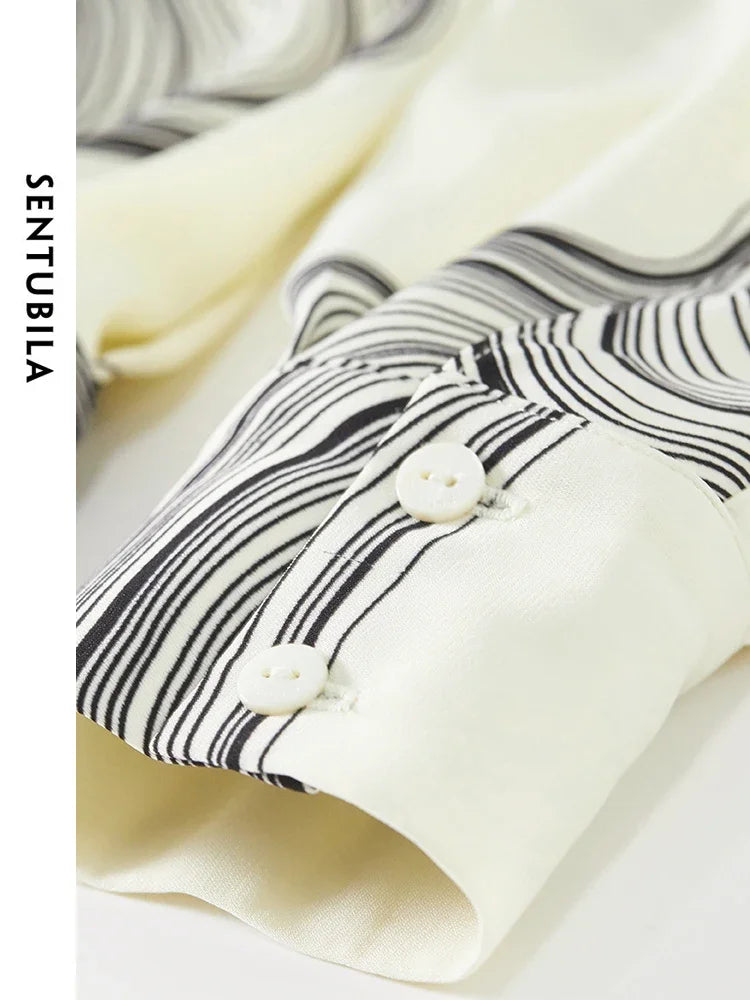 Abstract-Print Boat-Neck Blouse