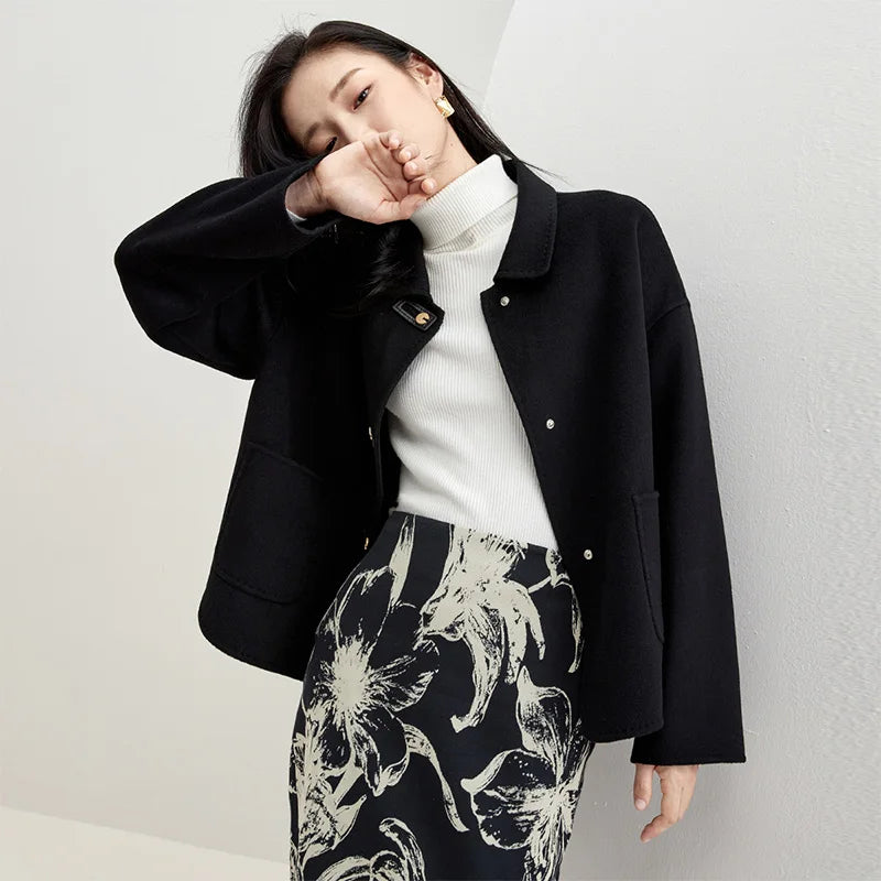 Drop-Shoulder Short Jacket