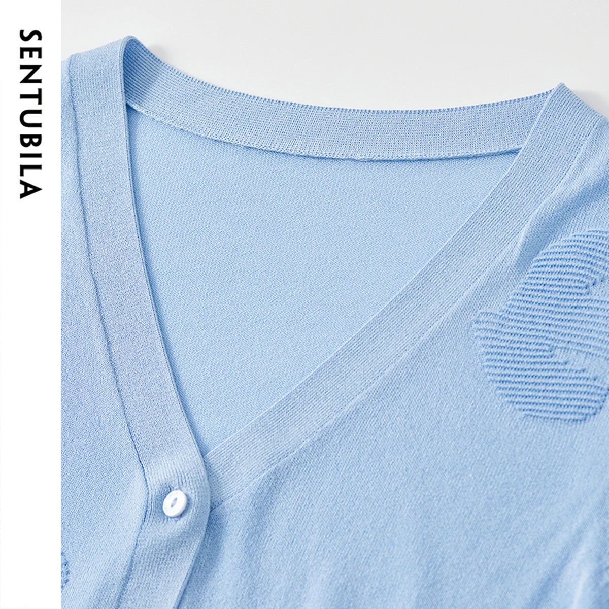 V-Neck Button-Front Cardigan