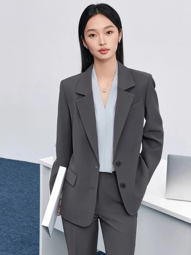 Two-Button Notched-Lapel Blazer