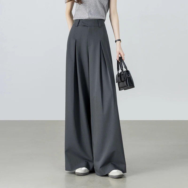 Pleated Wide-Leg Pants