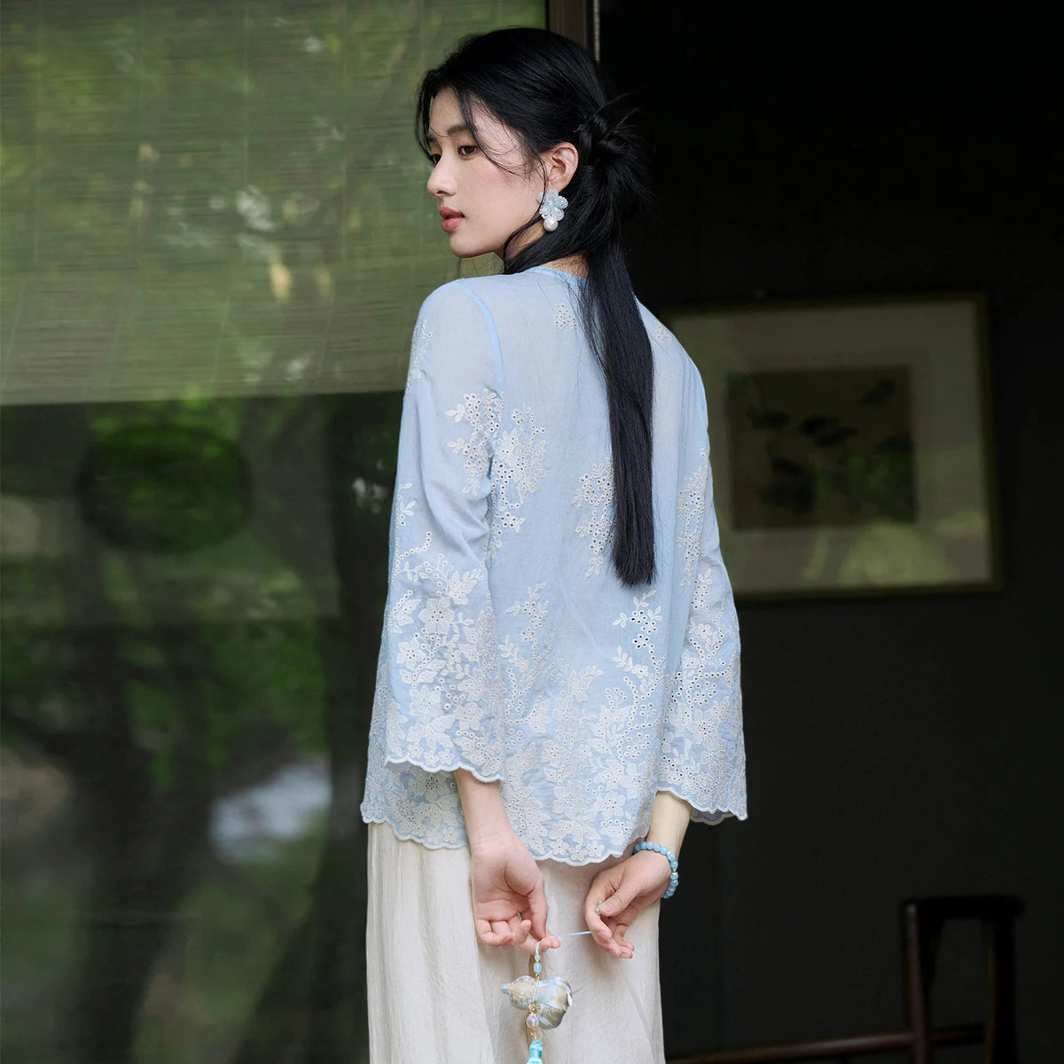Floral Embroidered Blouse