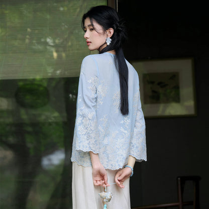 Floral Embroidered Blouse