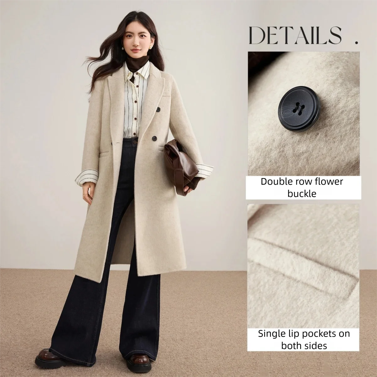 Double-Breasted Long Coat