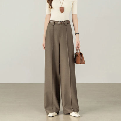 Center-Seam Straight-Leg Pants