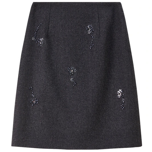 Embellished Straight Skirt