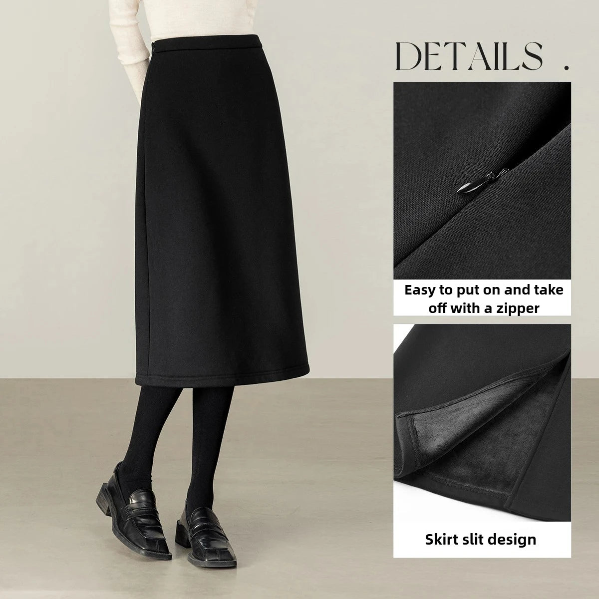 A-Line Midi Skirt