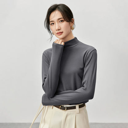 Mock-Neck Long-Sleeve Top
