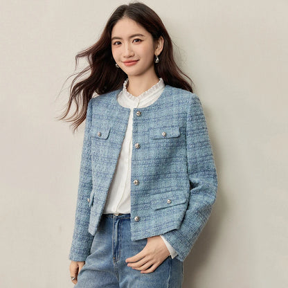 Checked Flap-Pocket Jacket