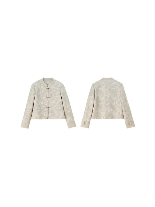 Patterned Jacket and Slip Dress Set