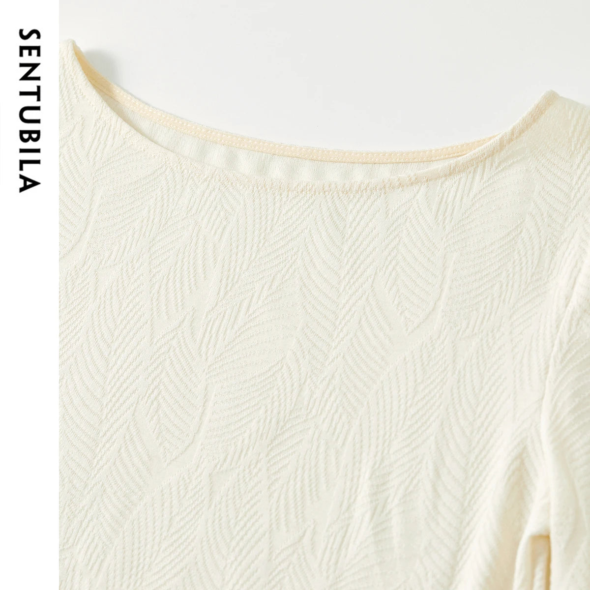 Side-Ruched Long-Sleeve Top