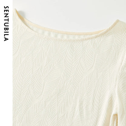 Side-Ruched Long-Sleeve Top