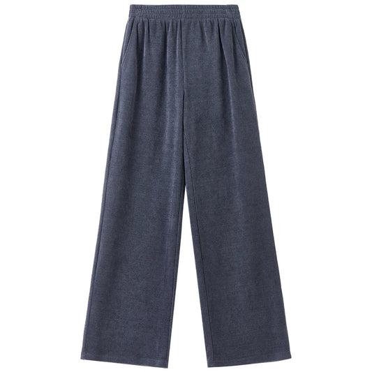 Elastic-Waist Straight-Leg Pants