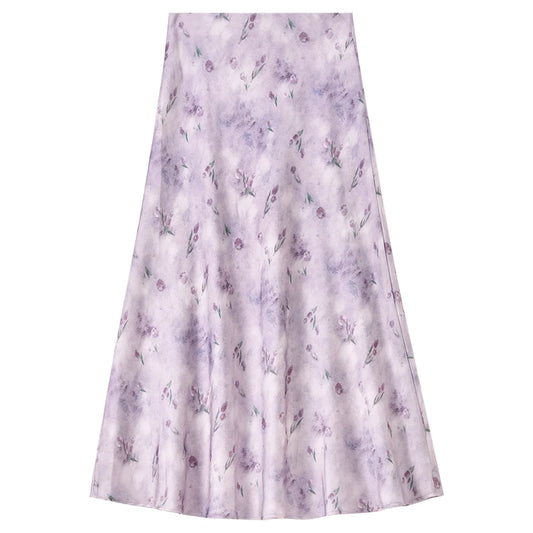 Floral Flared Midi Skirt