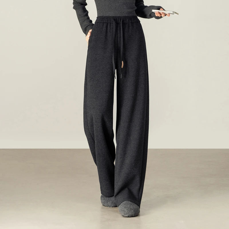 Drawstring Wide-Leg Pants