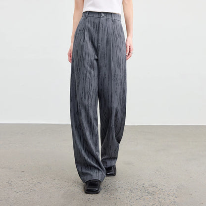 Textured Wide-Leg Pants