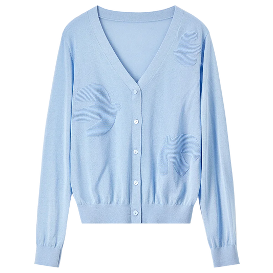 V-Neck Button-Front Cardigan