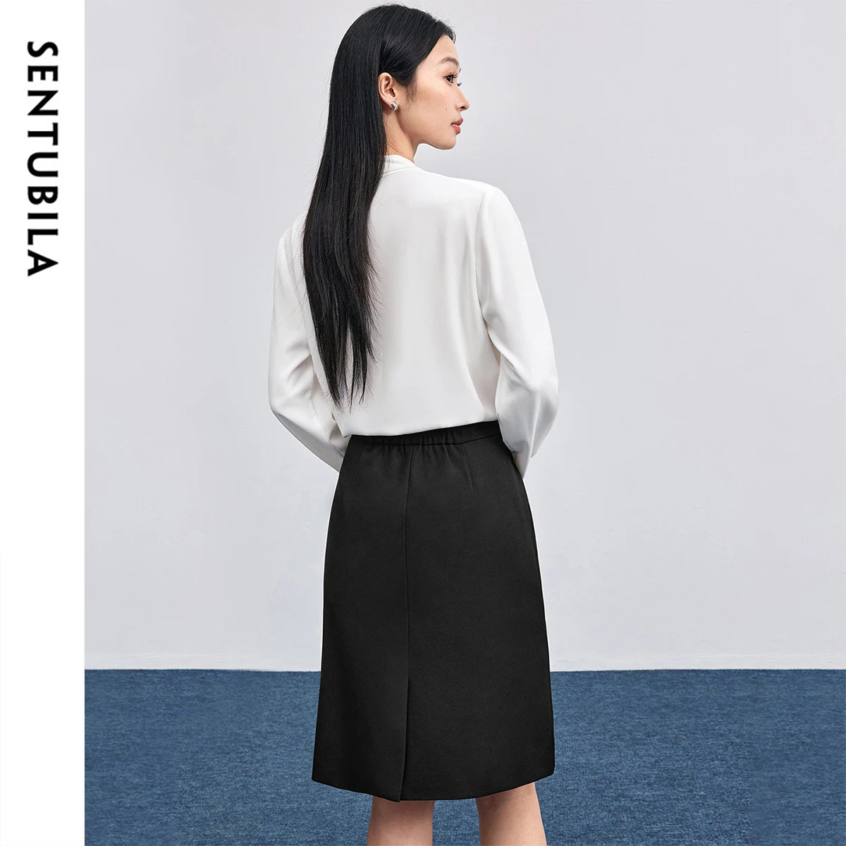 Straight Knee-Length Skirt