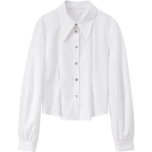 Pleated-Waist Blouse