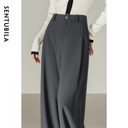 Pleated Wide-Leg Pants