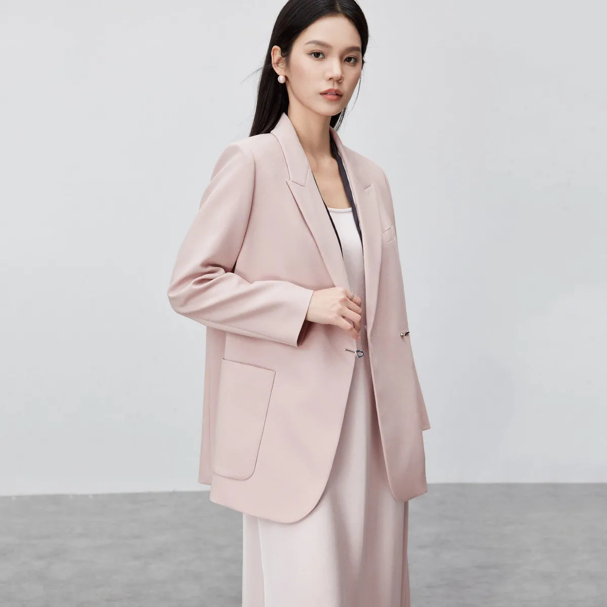 Patch-Pocket Relaxed Blazer