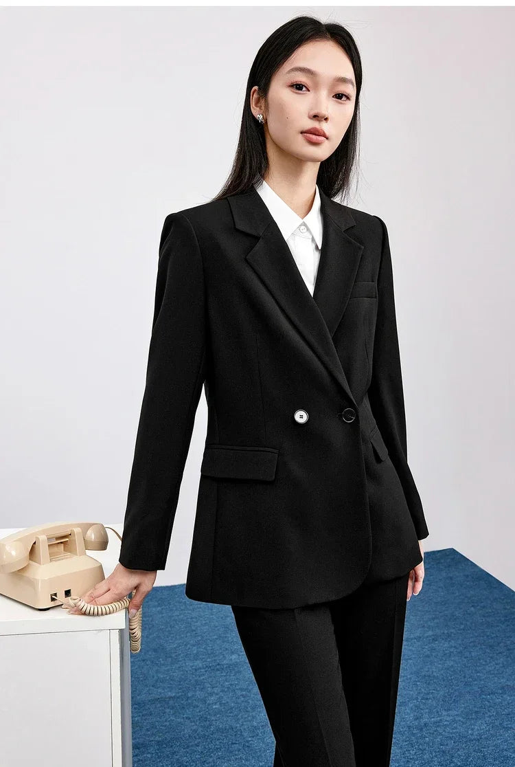 Double-Breasted Blazer and Pants Set