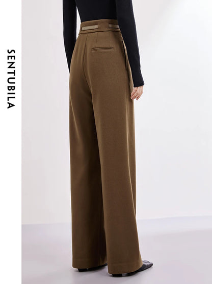 Pleated Wide-Leg Pants