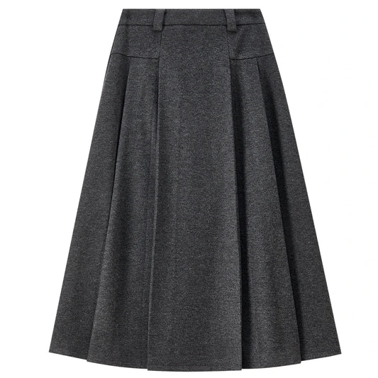 Pleated A-Line Skirt