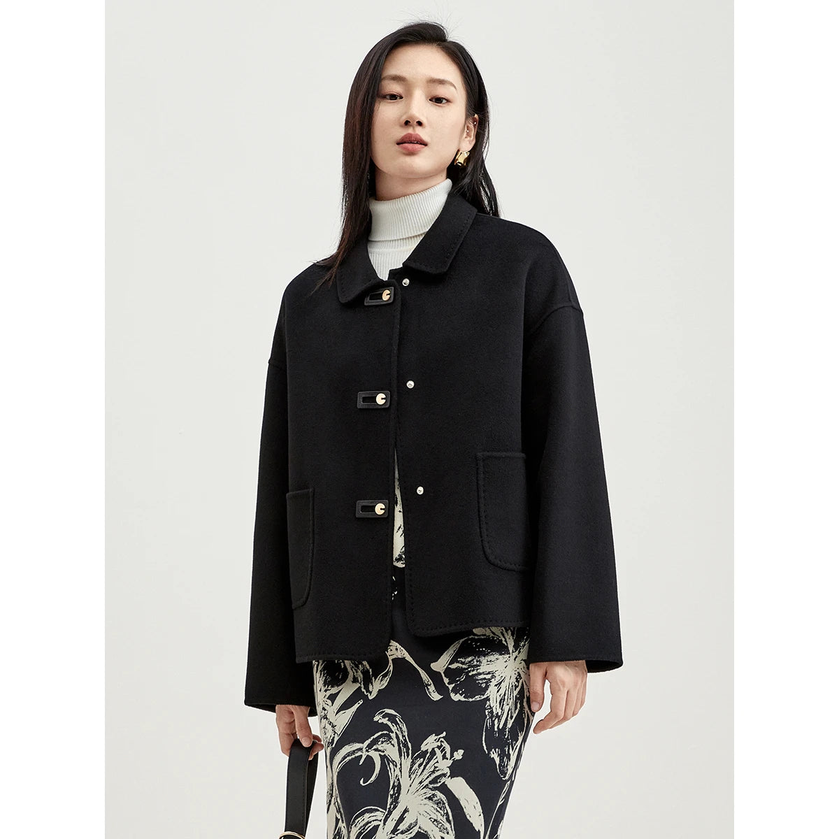 Drop-Shoulder Short Jacket