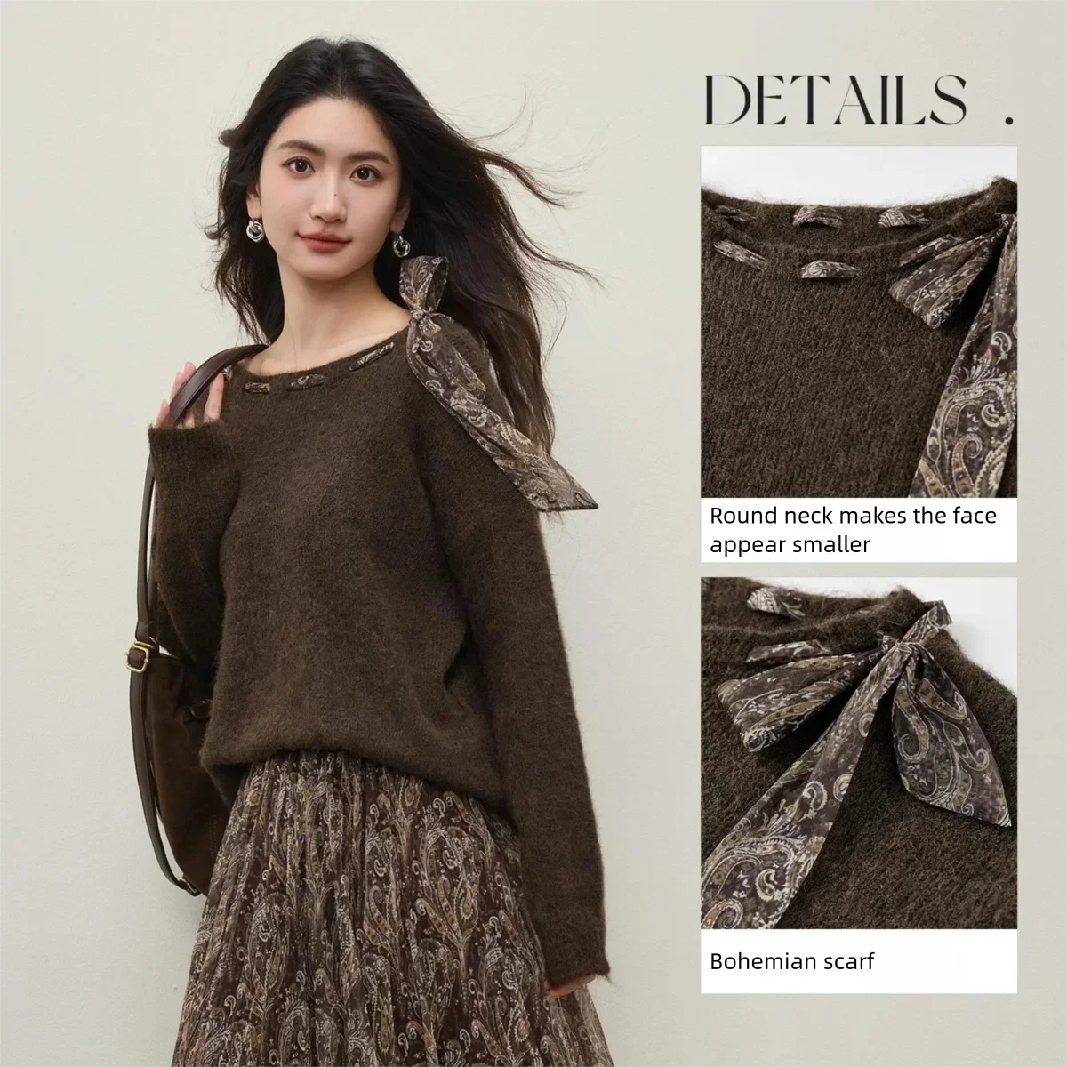Boat-Neck Relaxed Sweater