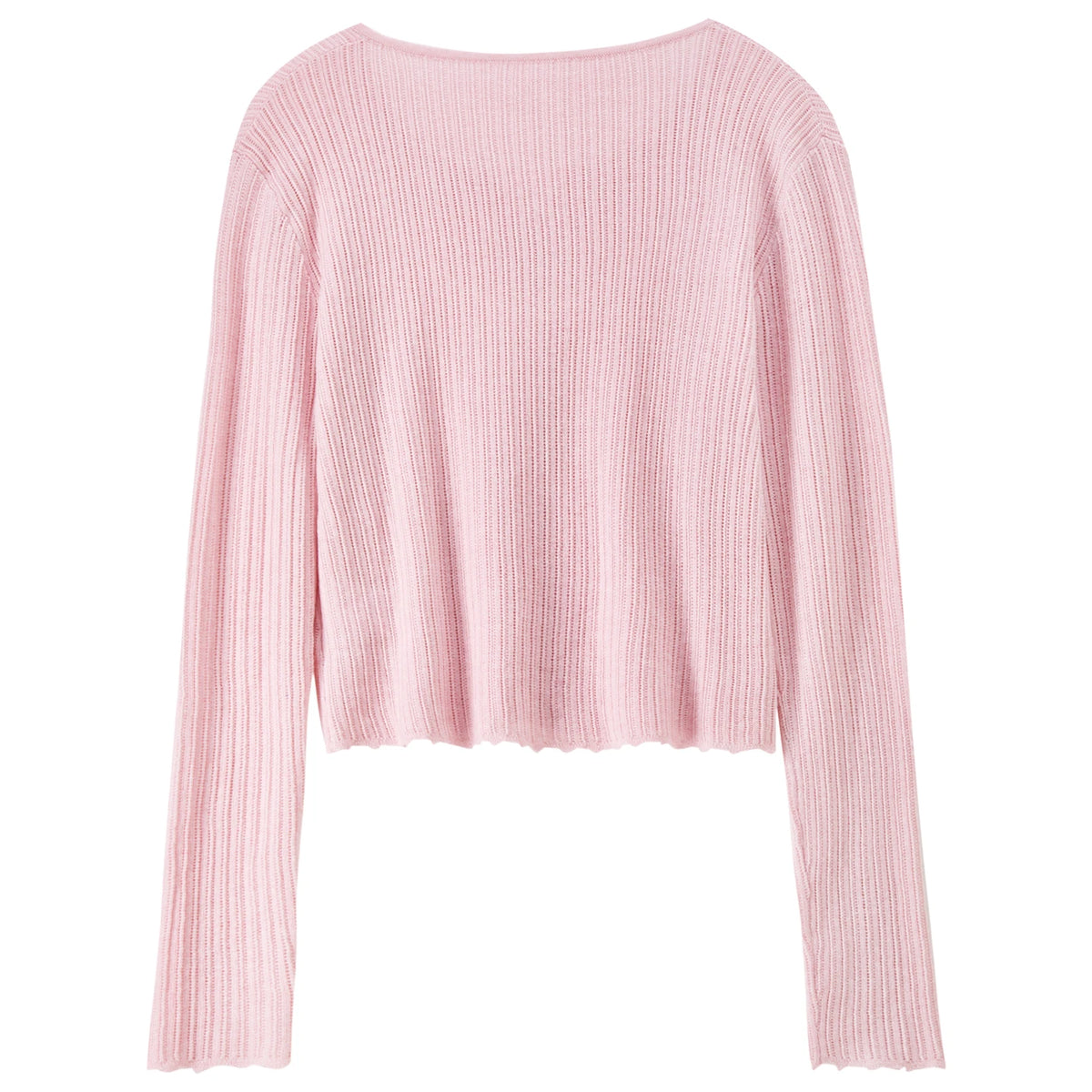 Ribbed V-Neck Cardigan