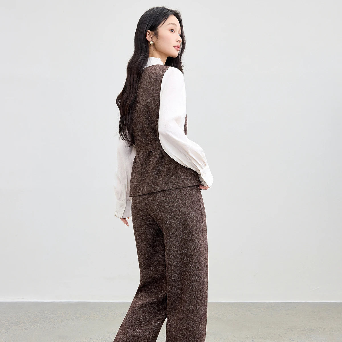 Textured Vest and Pants Set