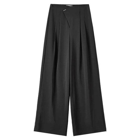 Pleated Wide-Leg Pants