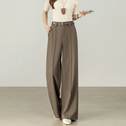 Center-Seam Straight-Leg Pants