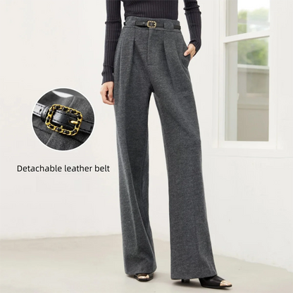 Pleated Wide-Leg Pants