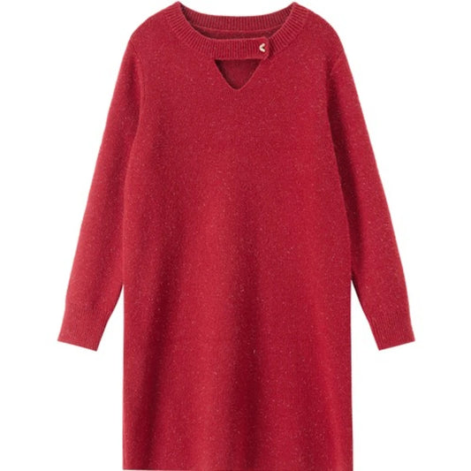 Keyhole-Neck Shift Dress