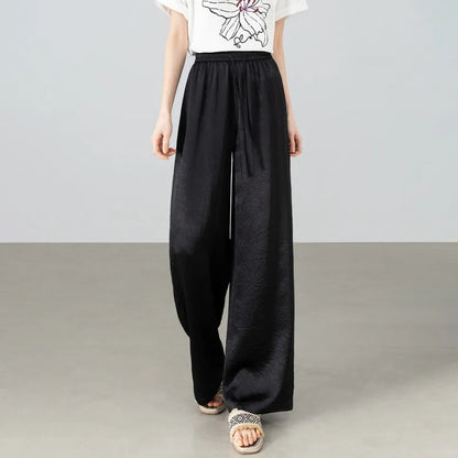 Drawstring Wide-Leg Pants