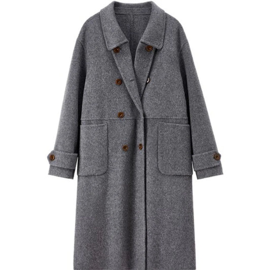 Double-Breasted Long Coat