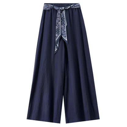 Elastic-Waist Wide-Leg Pants