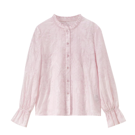 Ruffle-Trim Blouse