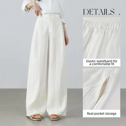 Elastic-Waist Wide-Leg Pants